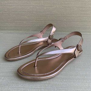 BNIB TORY BURCH “MINNIE” ROSE GOLD SANDALS